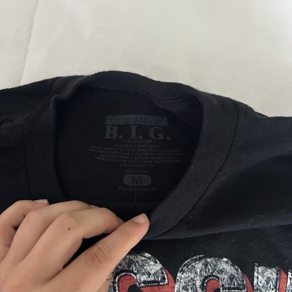 Biggie Smalls Mens Medium Black T Shirt Graphic Tee Hip Hop Notorious BIG - Picture 2 of 5
